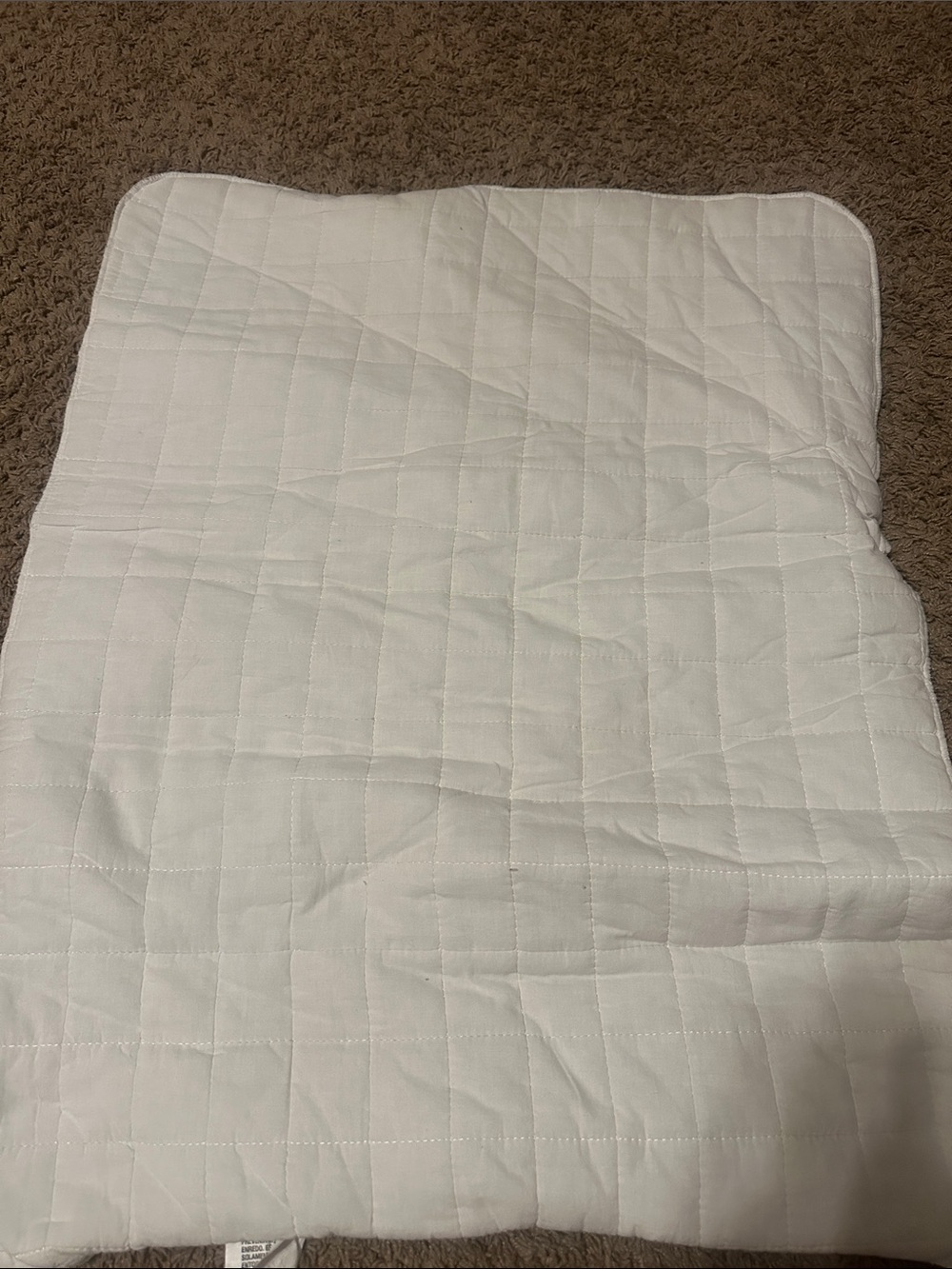 White Quilted Mattress Protector Pad -l